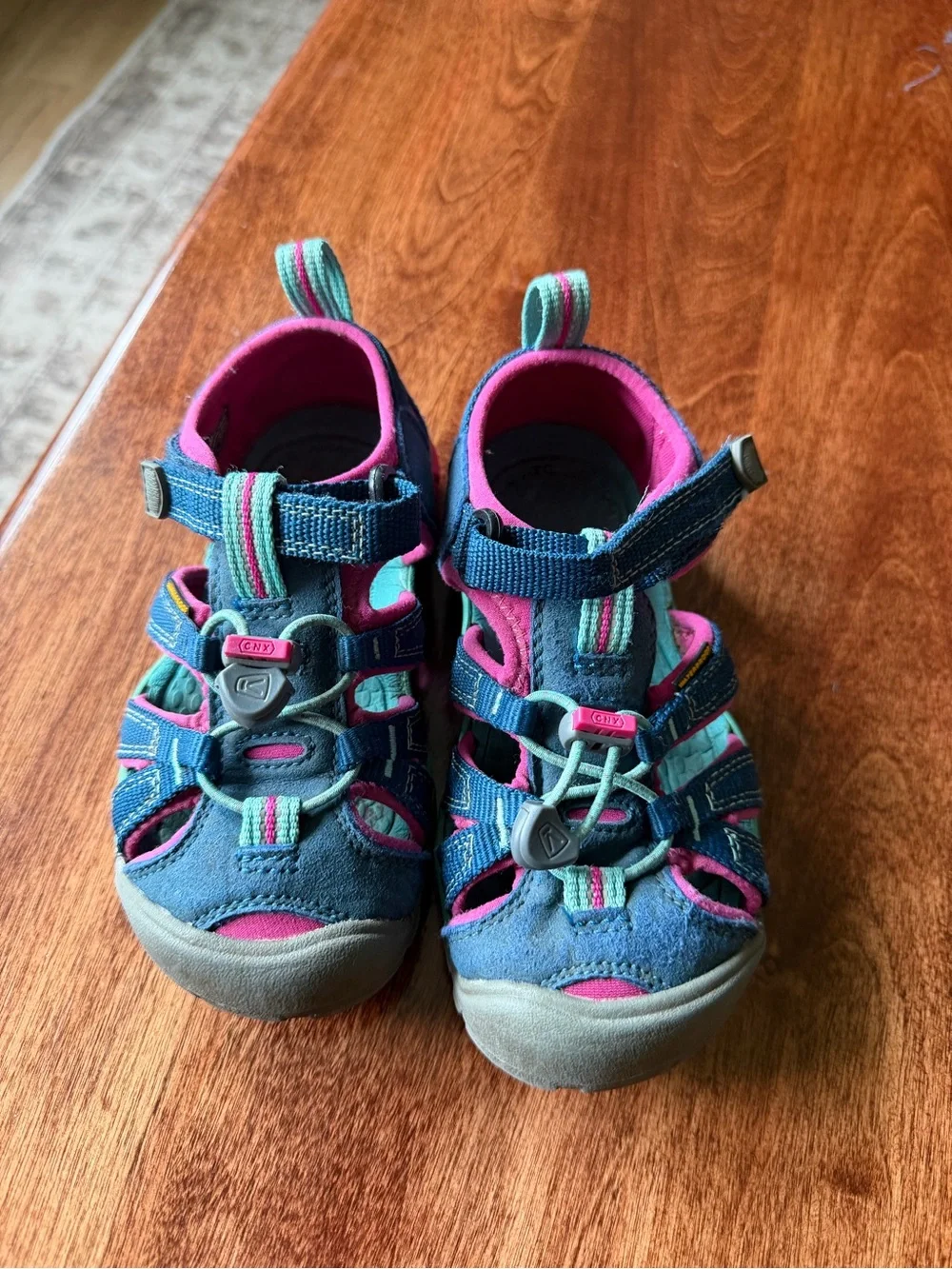 Keen Kids Navy Blue and Pink Outdoor Sandals